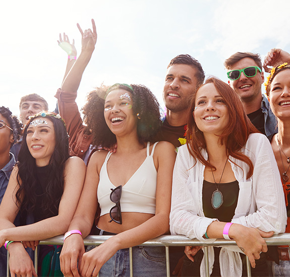 people at an outdoor festival